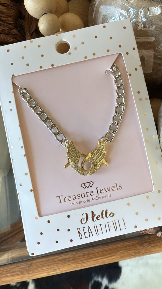 Treasure Jewels: Wing Silver Necklace