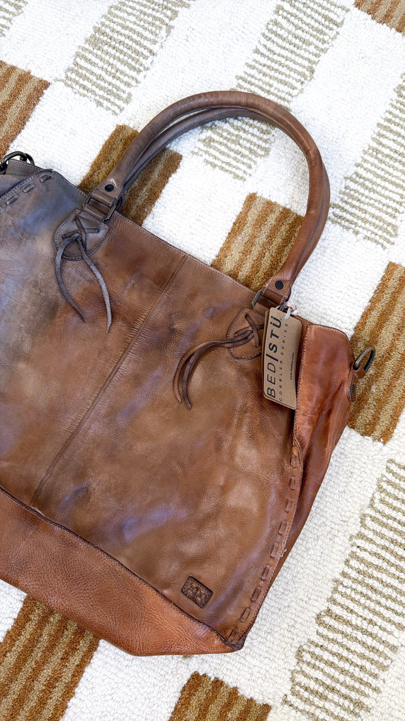 Rockaway Leather Tote, Desert Stone TD