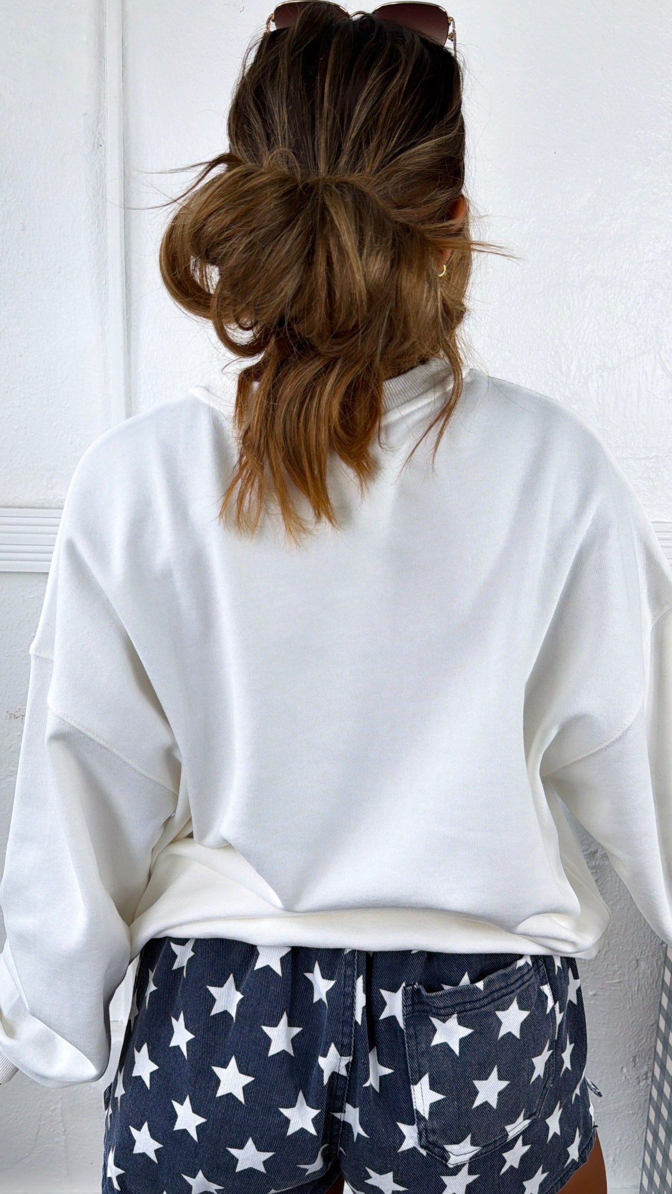 Sandbar Sparkler Sweatshirt, White