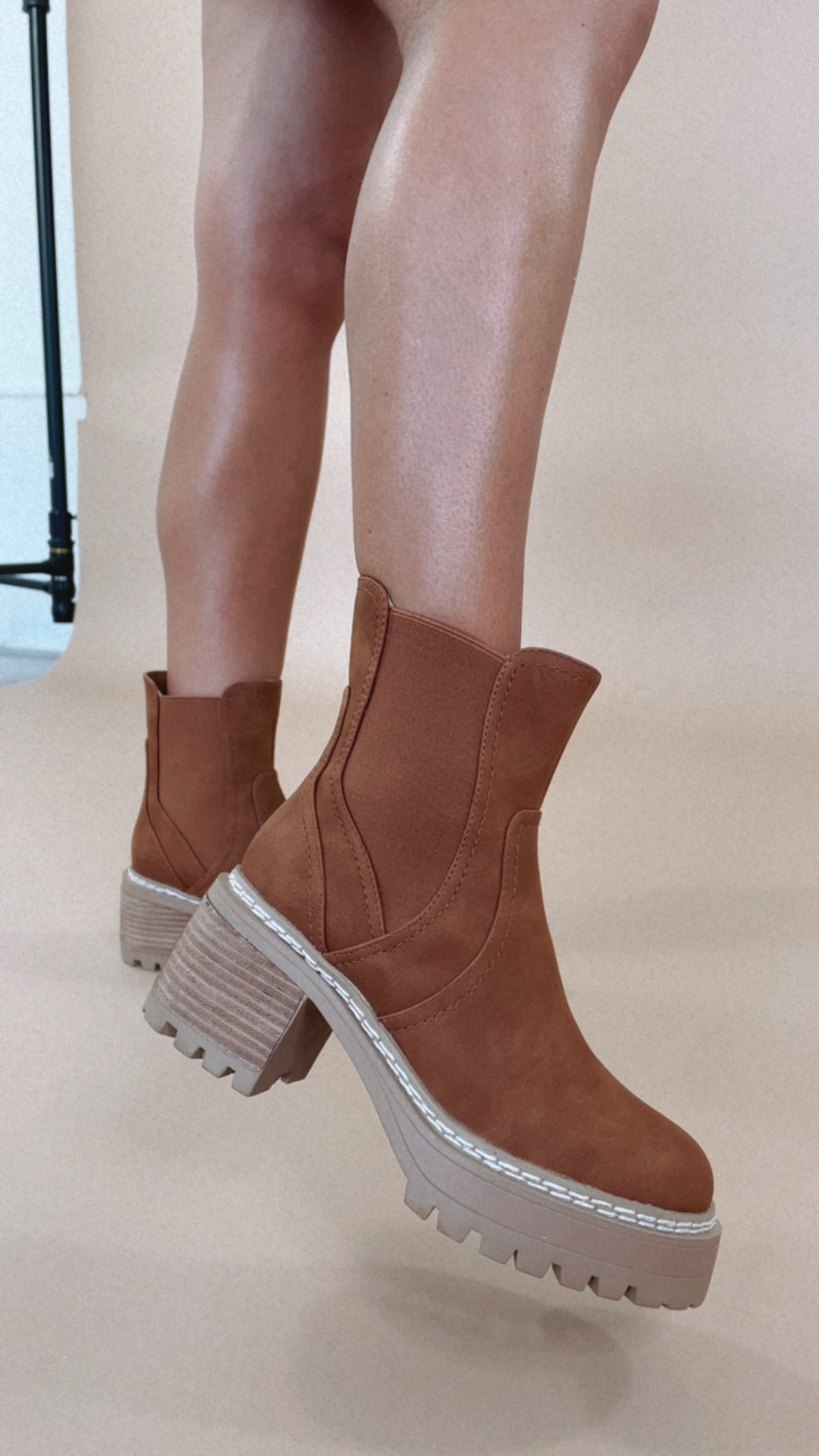 Torren Heeled Boots, Cognac