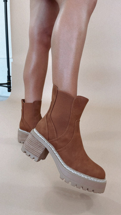 Torren Heeled Boots, Cognac
