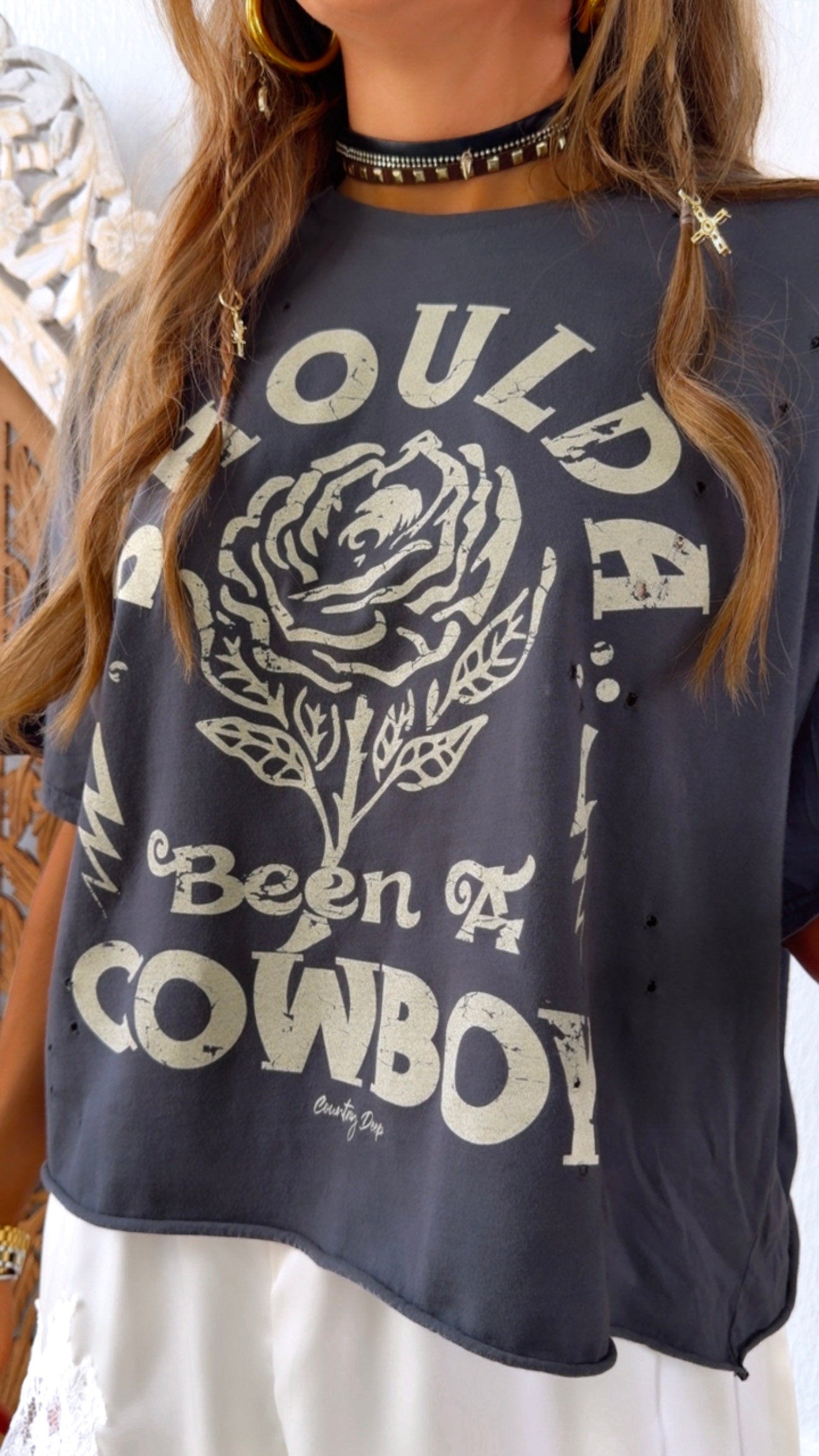 Shoulda Been Graphic Tee, Vintage Black