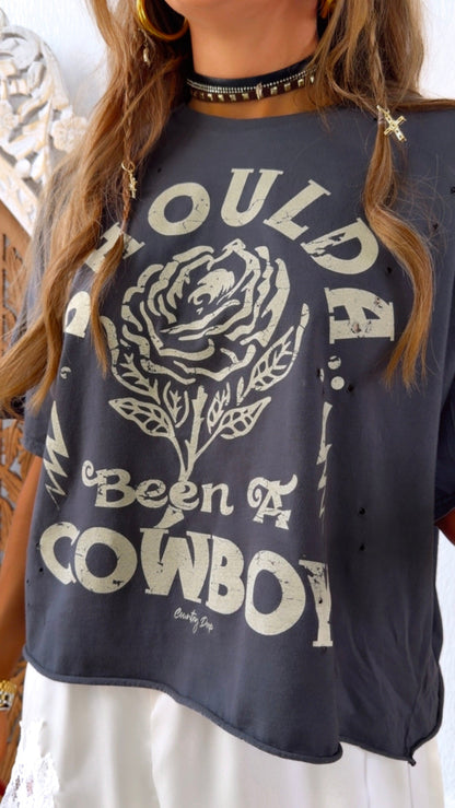Shoulda Been Graphic Tee, Vintage Black