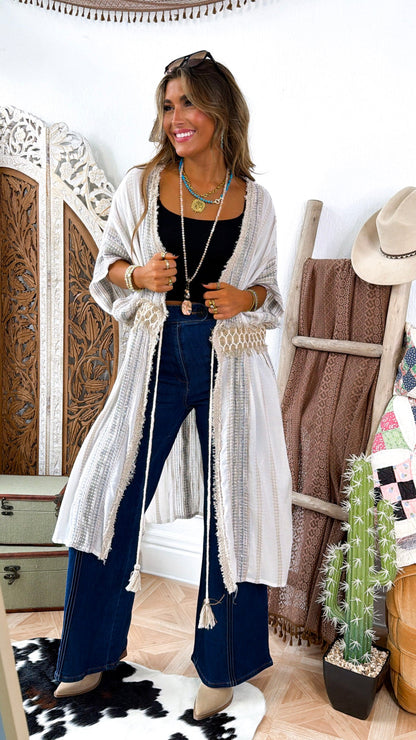 Saige Trail Kimono, Natural Multi