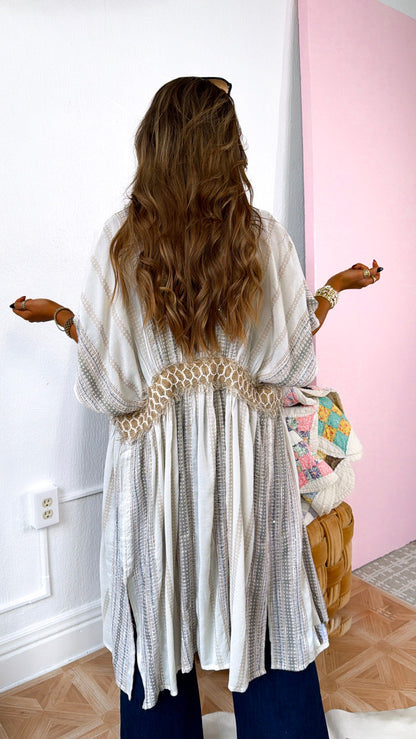 Saige Trail Kimono, Natural Multi