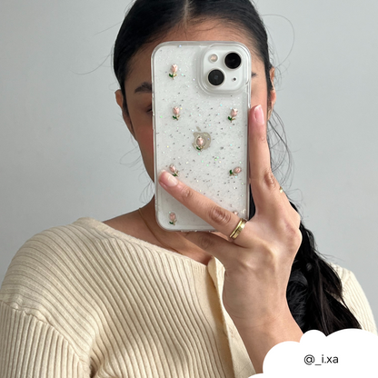 Cute Tulips Clear Phone Case