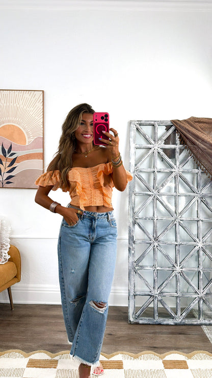 Sunny Daze Tank Top, Peach Fuzz