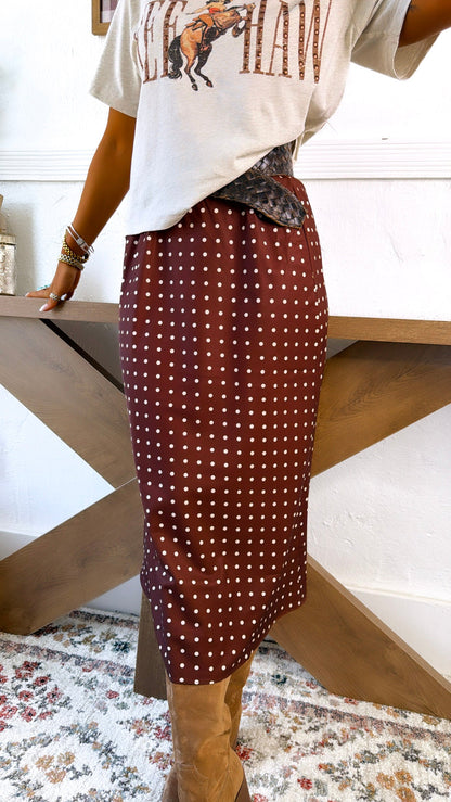 Scottie Maxi Skirt, Chocolate