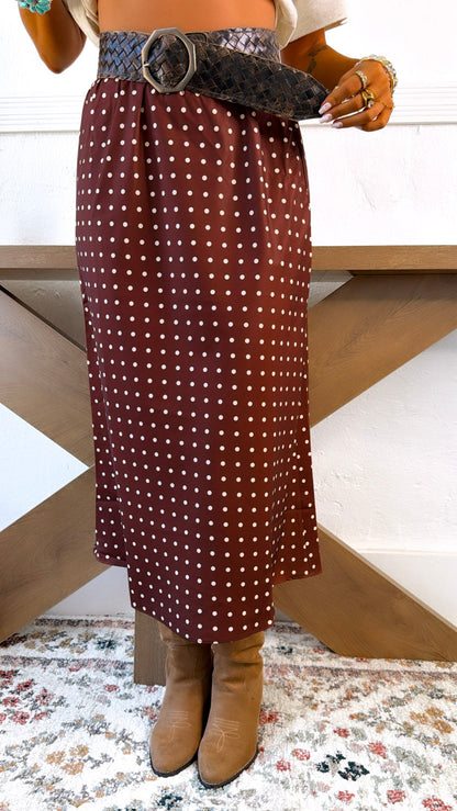 Scottie Maxi Skirt, Chocolate