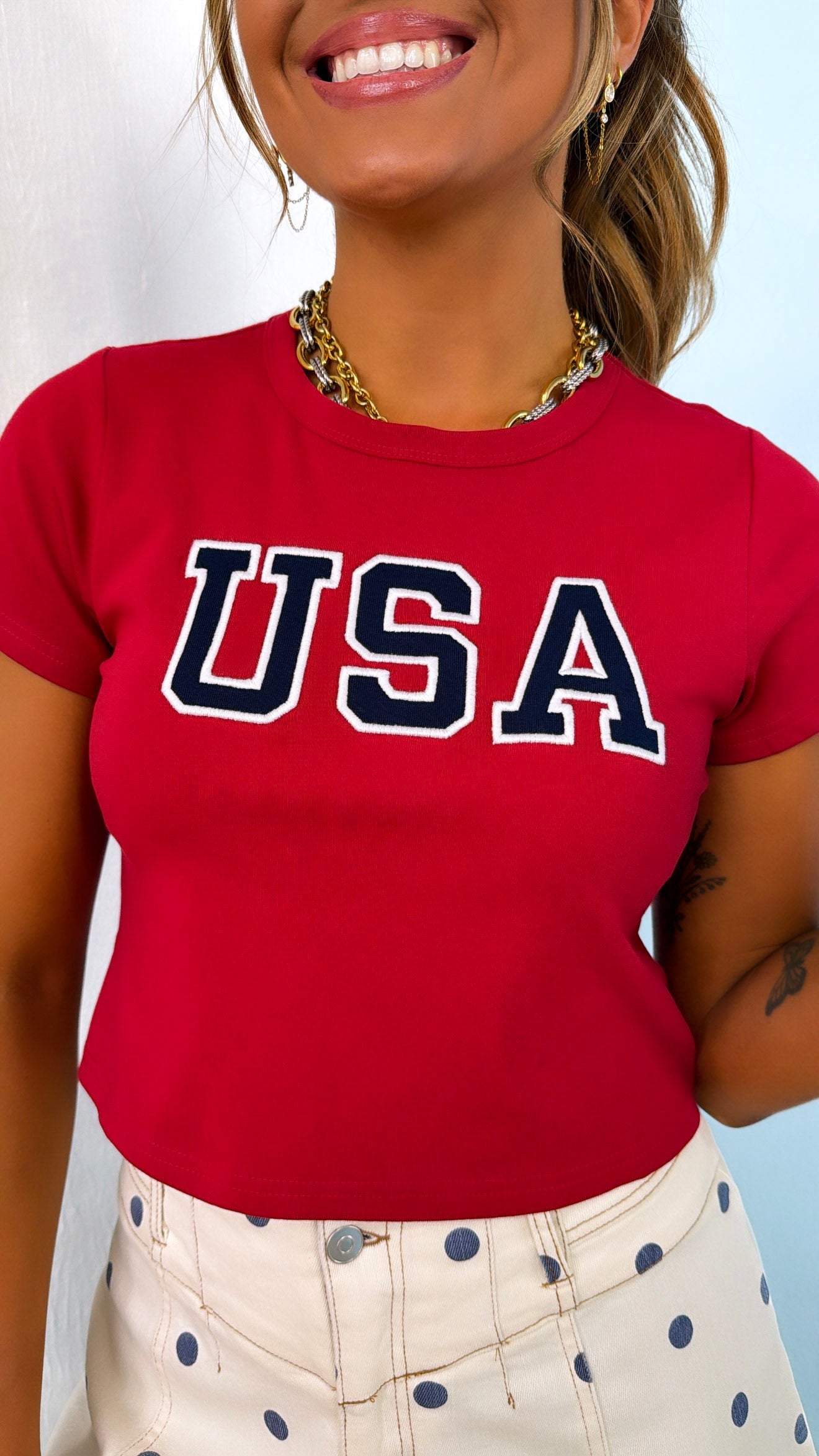 USA Graphic Tee, Red