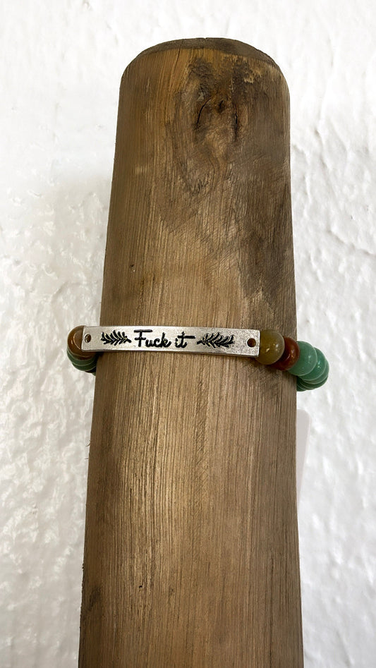 Sassy Bracelet "F*** It", Silver