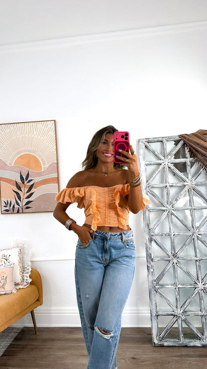 Sunny Daze Tank Top, Peach Fuzz