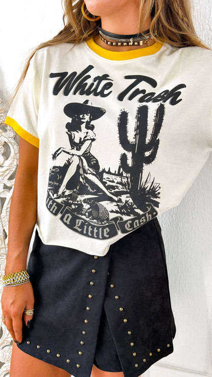 White Trash Graphic Tee, White