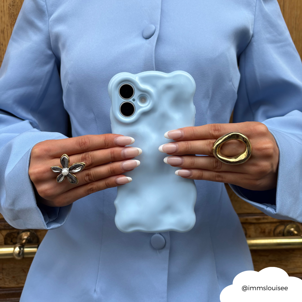 3D Bubble Phone Case - Baby Blue
