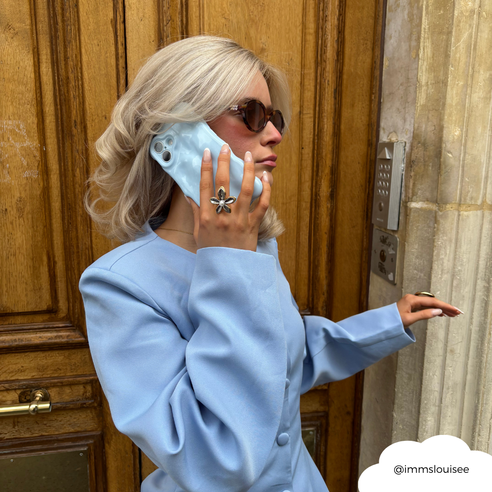 3D Bubble Phone Case - Baby Blue