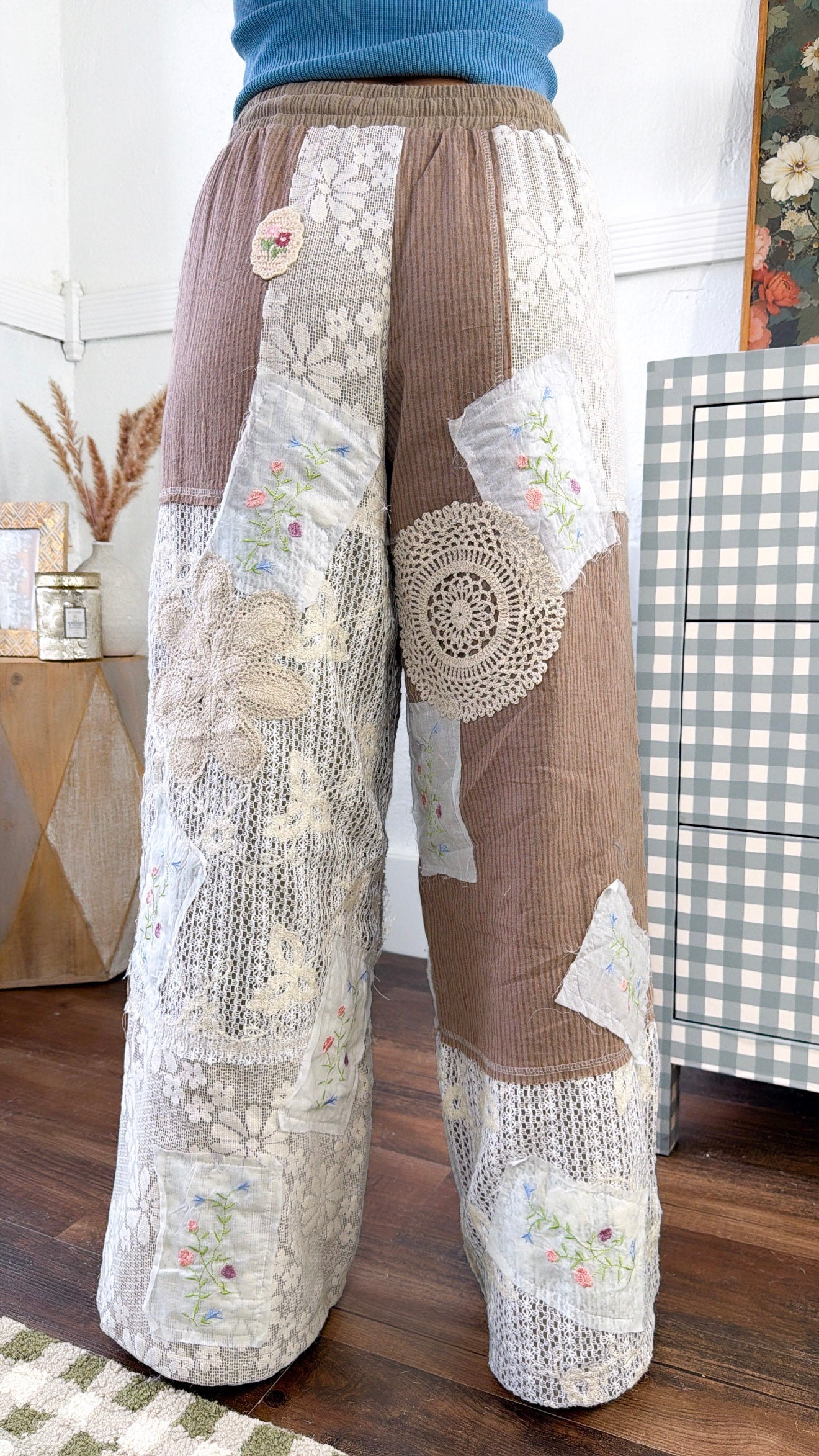 Sunset Patch Relaxed Pant, Choco Stripe