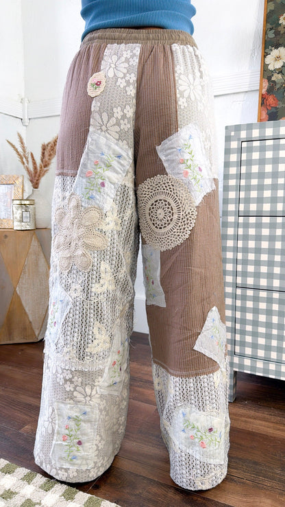Sunset Patch Relaxed Pant, Choco Stripe