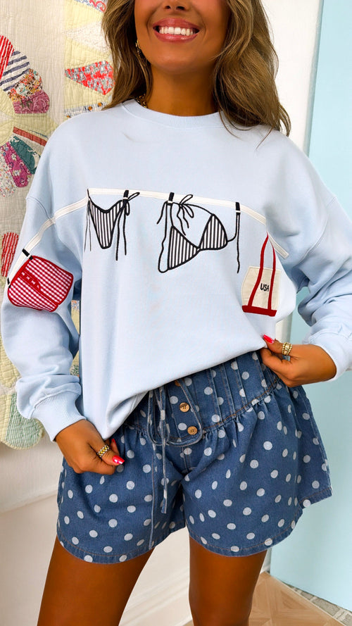 Sandbar Sparkler Sweatshirt, Lt. Blue