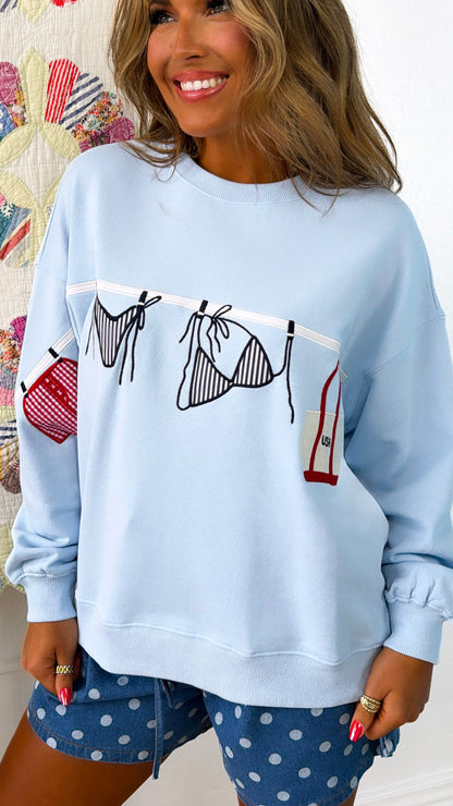 Sandbar Sparkler Sweatshirt, Lt. Blue