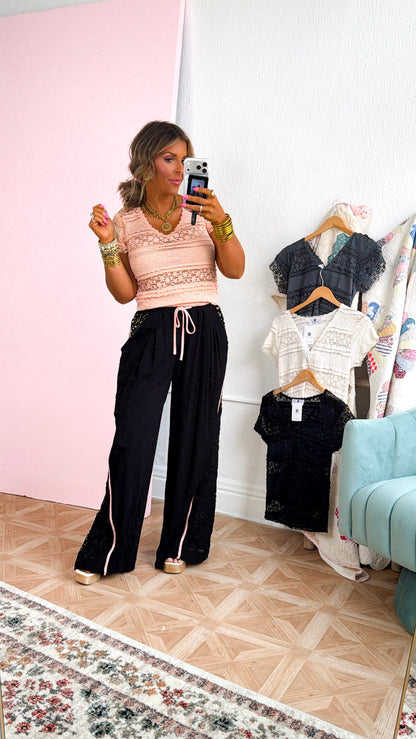 Violet Midnights Lace Top, Coral