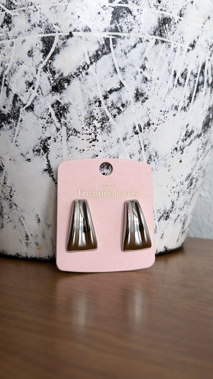 Showstopper Stud Earring, Silver
