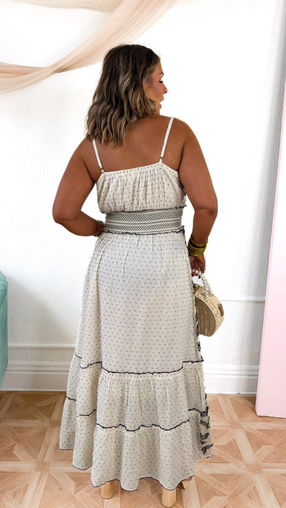 Sunset Grove Midi Dress, Natural Multi