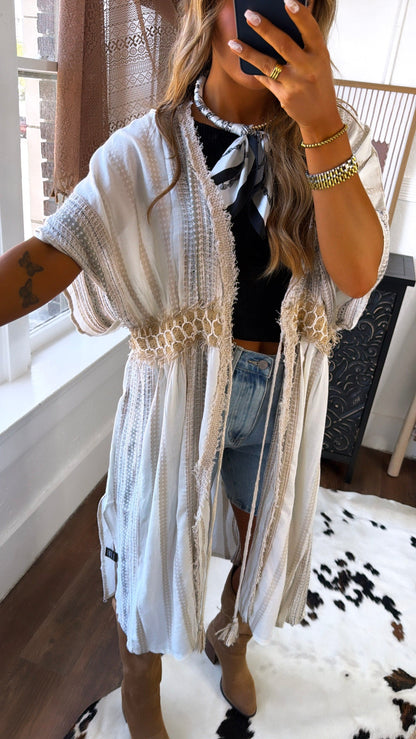 Saige Trail Kimono, Natural Multi