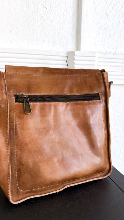 Venice Beach Crossbody, Tan Rustic