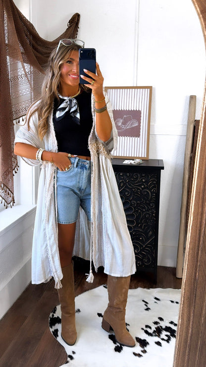 Saige Trail Kimono, Natural Multi