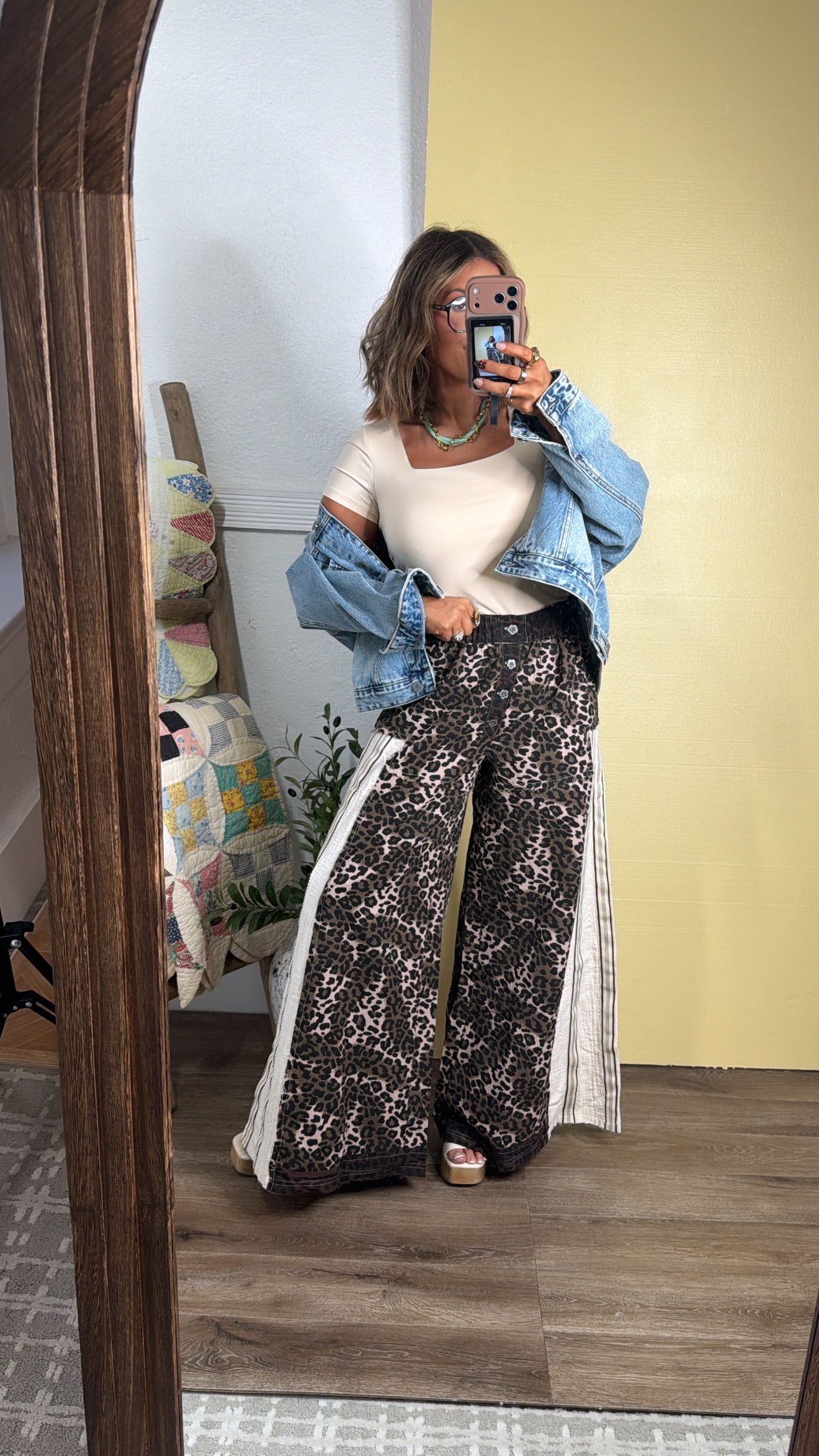 Street Style Leopard Pant, Chocolate