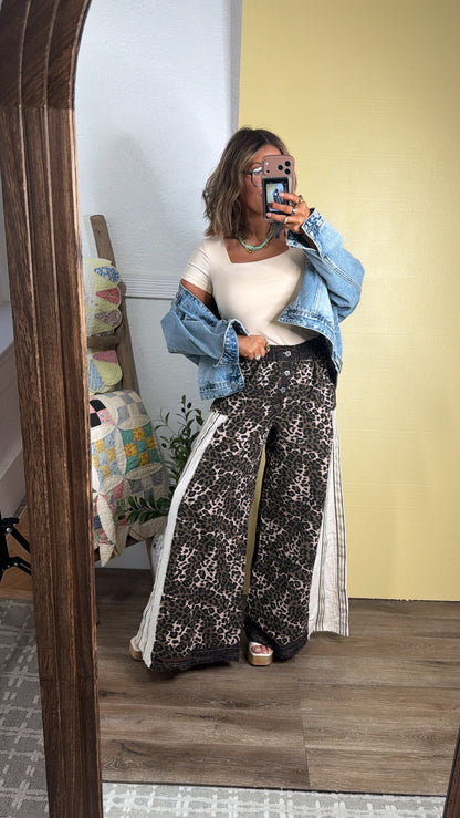 Street Style Leopard Pant, Chocolate