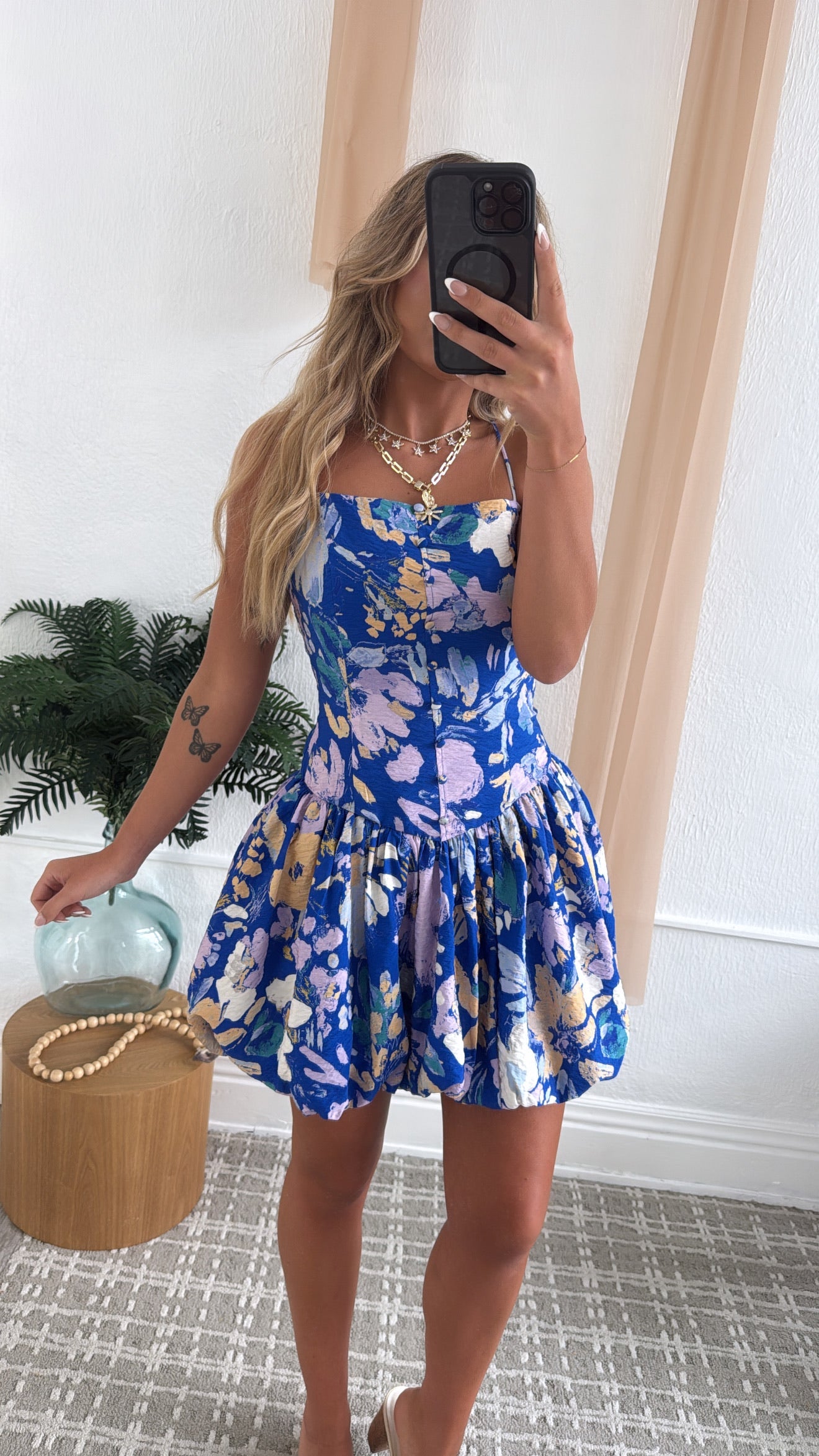 Seaberry Bubble Dress, Retro Blue