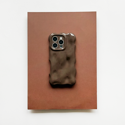 3D Bubble Phone Case - Chocolate