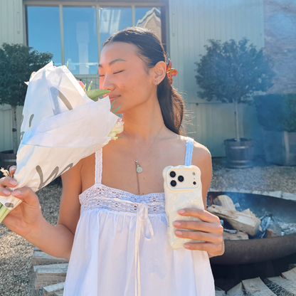 3D Bubble Phone Case - Cloud Dancer