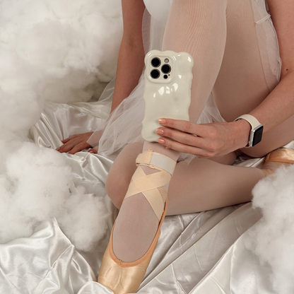 3D Bubble Phone Case - Cloud Dancer