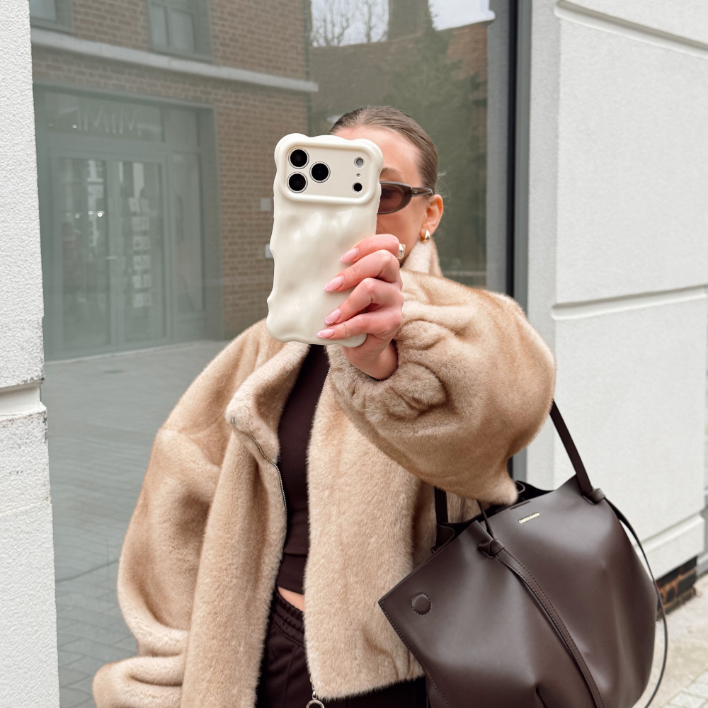 3D Bubble Phone Case - Cloud Dancer