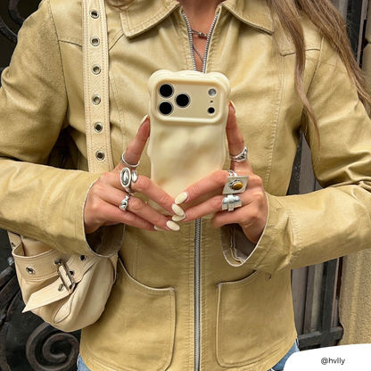 3D Bubble Phone Case - Butter Yellow
