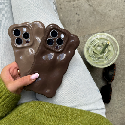 3D Bubble Phone Case - Chocolate
