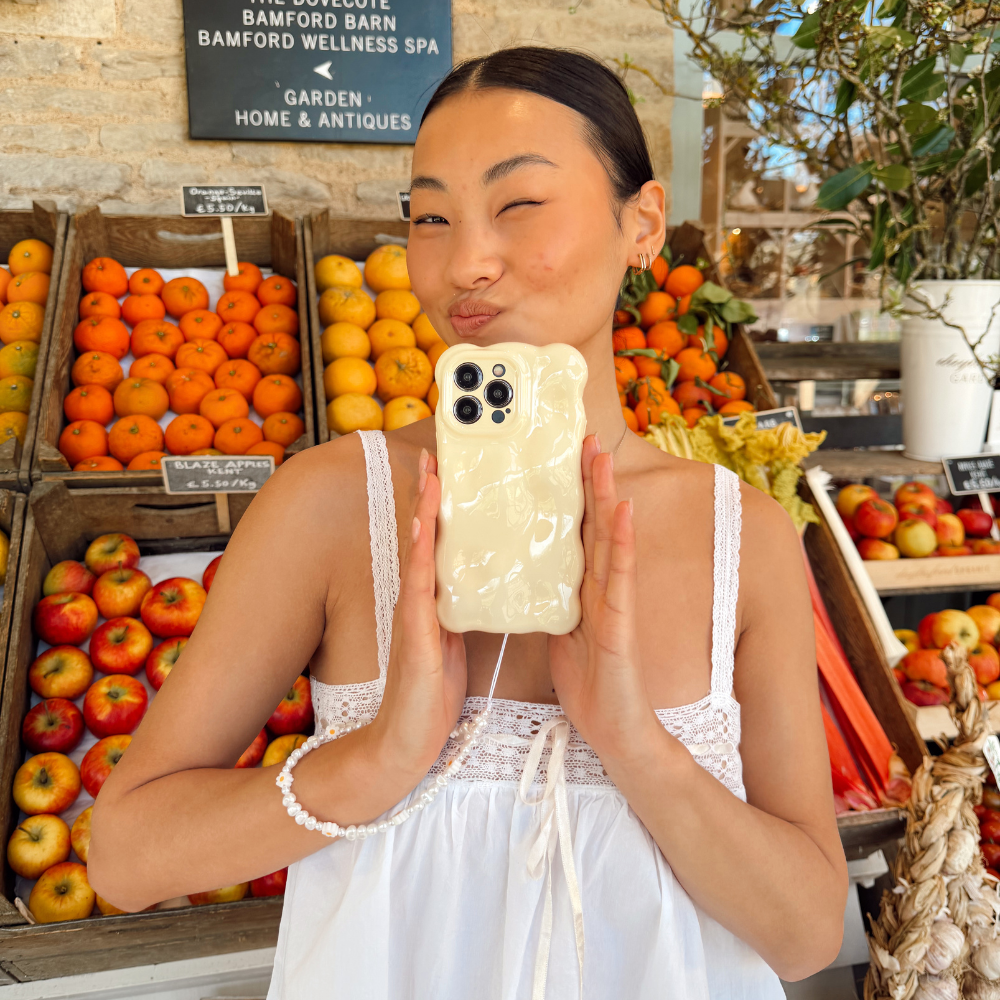 3D Bubble Phone Case - Butter Yellow
