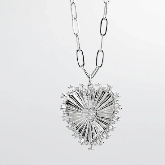 Treasure Jewels: Mama Heart Silver Necklace