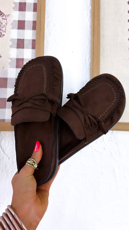 Vintage Meadow Slip on Sandals, Chocolate