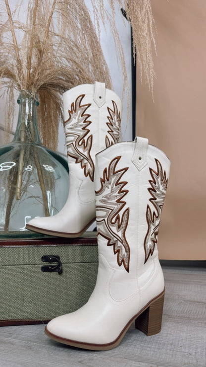 Western Revival Boot, White