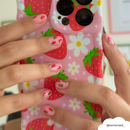 Wavy Phone Case - Berry Cute Strawberry