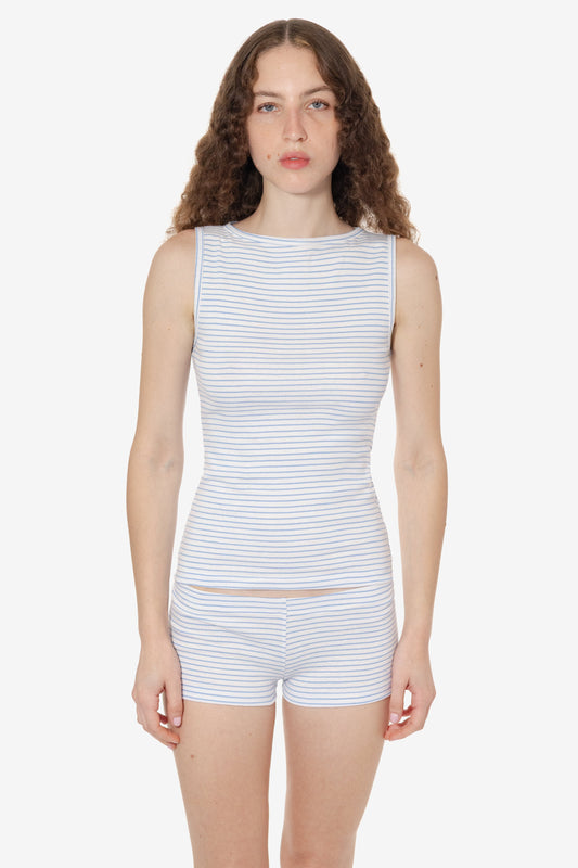 43045 - Baby Rib Sleeveless Boatneck Top