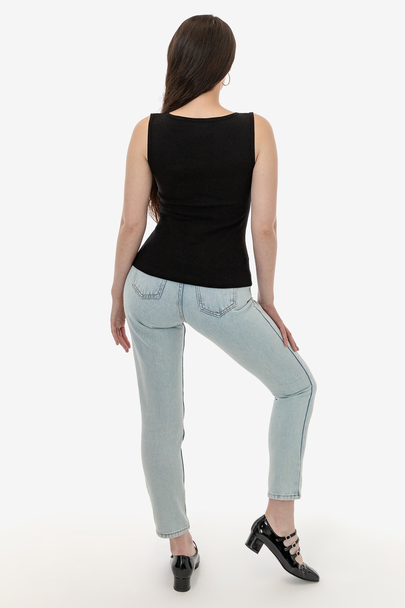 43045 - Baby Rib Sleeveless Boatneck Top