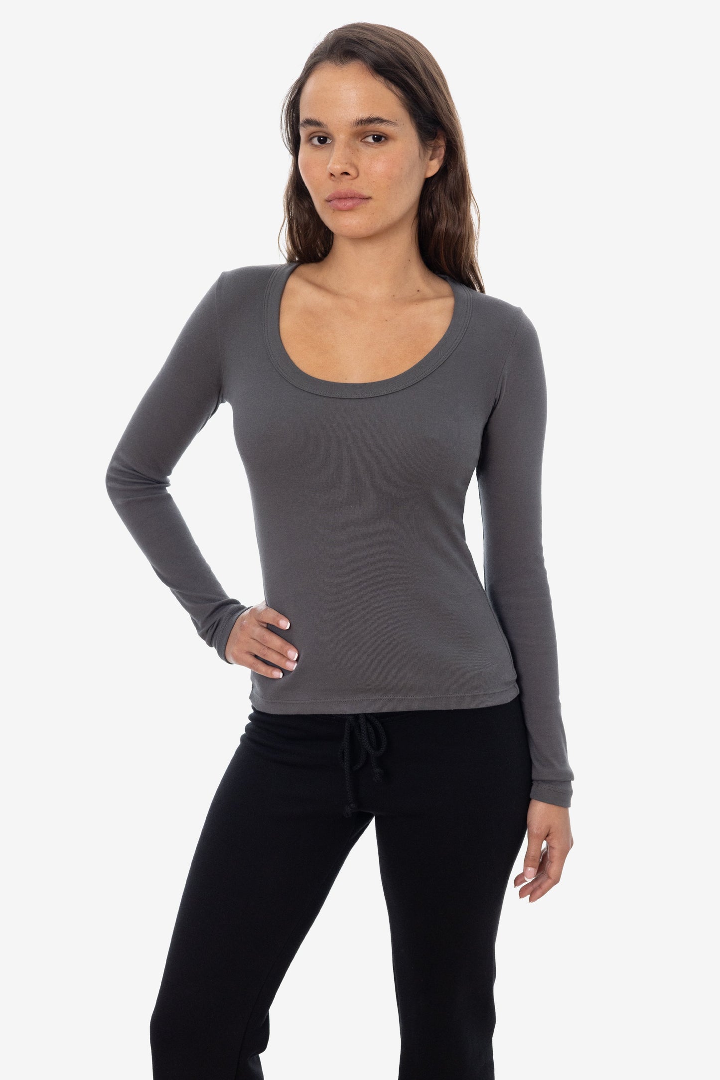 43082 - Baby Rib L/S Scoopneck Tee