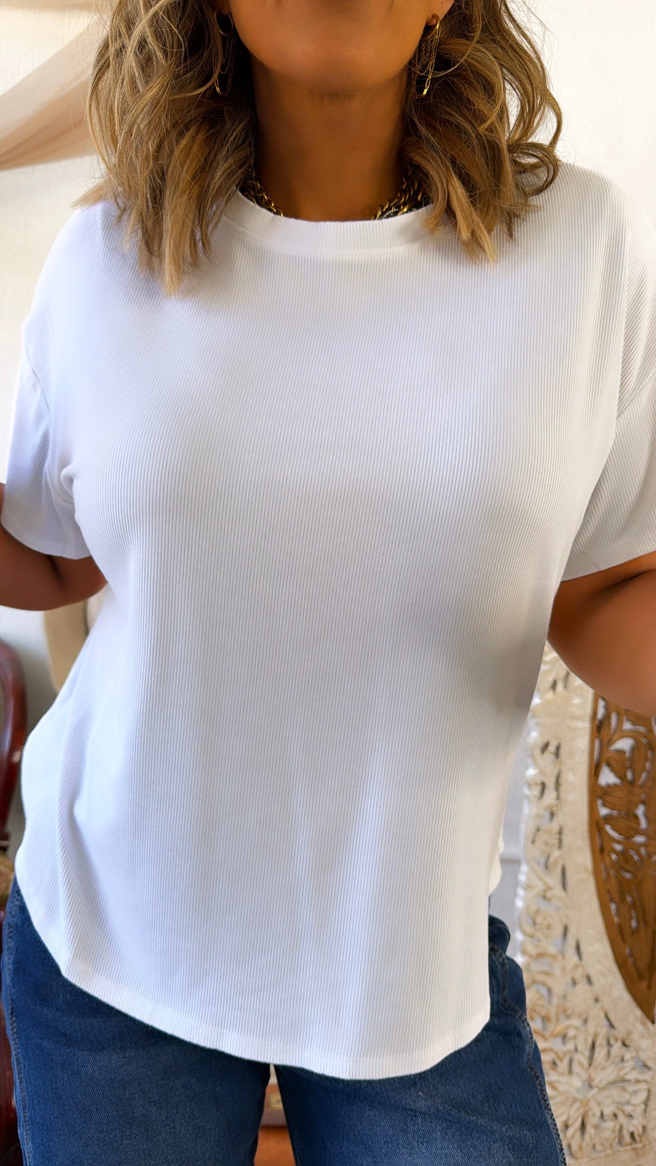 Ultra Soft Boxy Tee, Off White