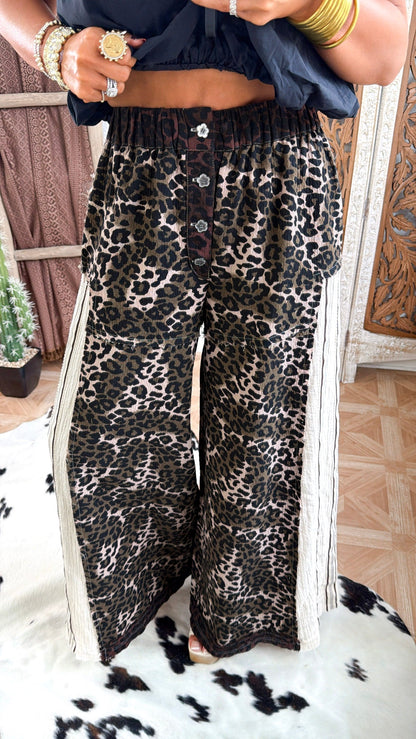 Street Style Leopard Pant, Chocolate