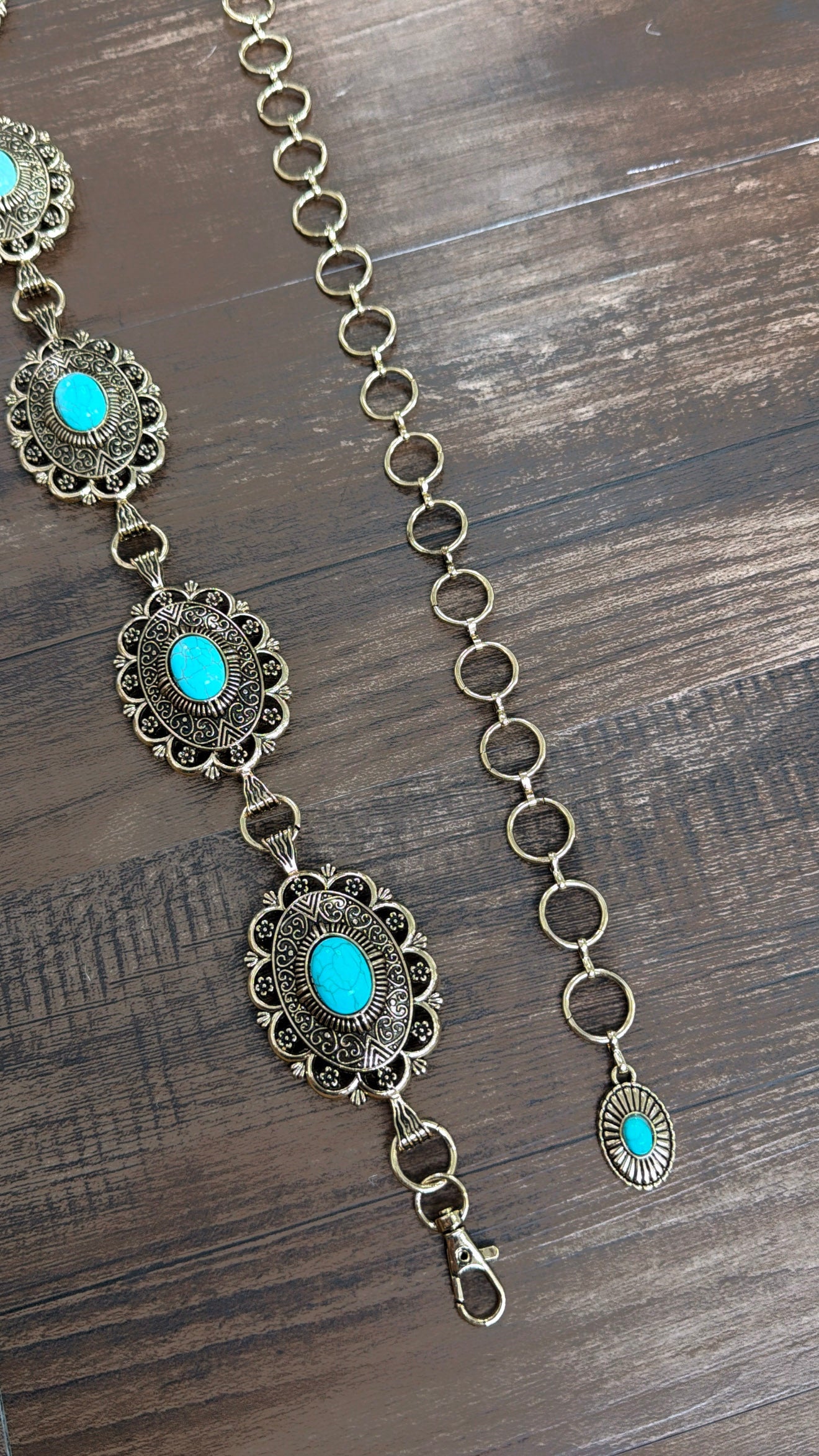 Vintage Western Oval Concho Chain