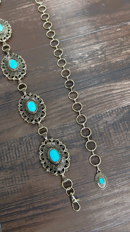 Vintage Western Oval Concho Chain